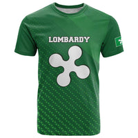 Italy Lombardy T Shirt Map With Flag Style - Wonder Print Shop