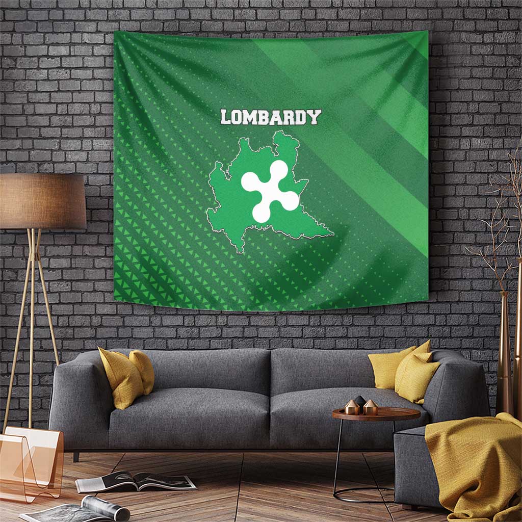Italy Lombardy Tapestry Map With Flag Style - Wonder Print Shop