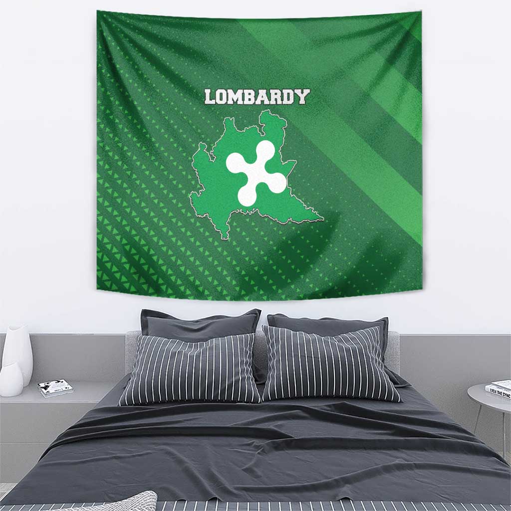 Italy Lombardy Tapestry Map With Flag Style - Wonder Print Shop