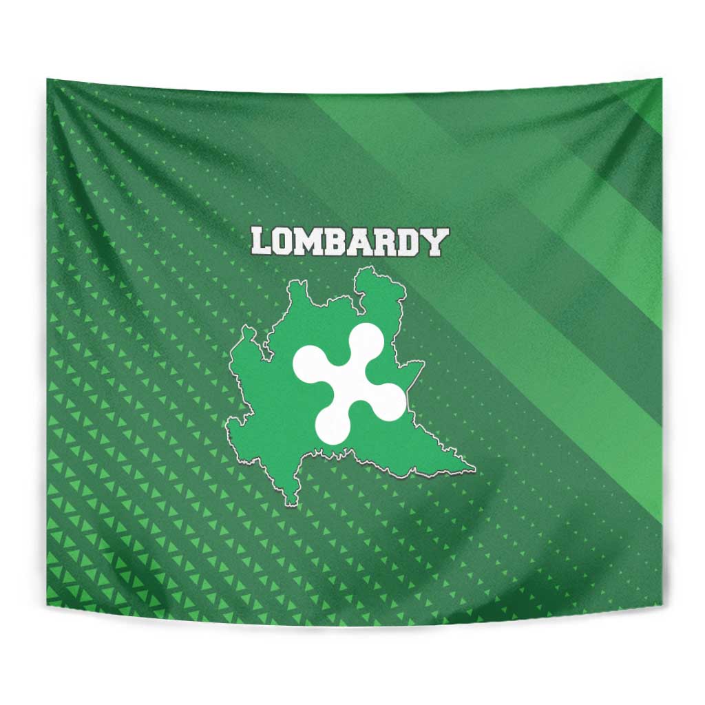 Italy Lombardy Tapestry Map With Flag Style - Wonder Print Shop