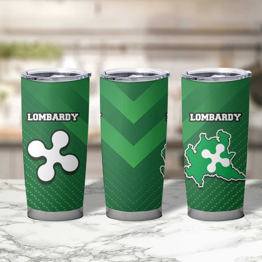 Italy Lombardy Tumbler Cup Map With Flag Style - Wonder Print Shop