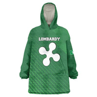 Italy Lombardy Wearable Blanket Hoodie Map With Flag Style - Wonder Print Shop