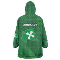 Italy Lombardy Wearable Blanket Hoodie Map With Flag Style - Wonder Print Shop