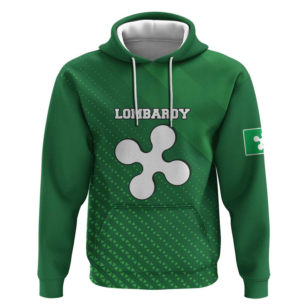 Italy Lombardy Zip Hoodie Map With Flag Style - Wonder Print Shop