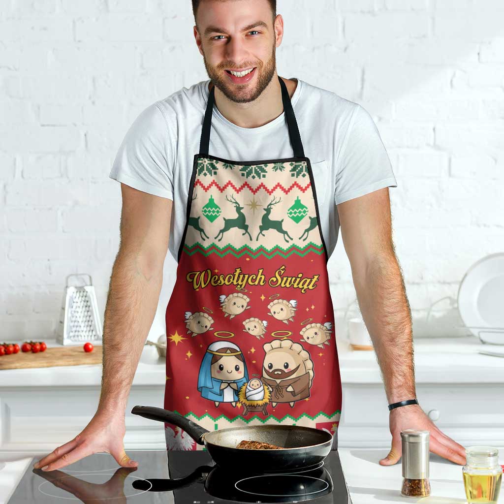 Poland Christmas Apron Polish Pierogi Mascot Nativity Scene - Wonder Print Shop