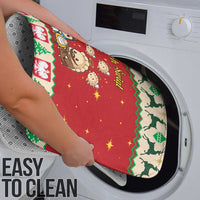 Poland Christmas Bathroom Set Polish Pierogi Mascot Nativity Scene - Wonder Print Shop