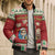 Poland Christmas Bomber Puffer Jacket Polish Pierogi Mascot Nativity Scene - Wonder Print Shop