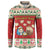 Poland Christmas Button Sweatshirt Polish Pierogi Mascot Nativity Scene - Wonder Print Shop