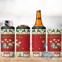 Poland Christmas 4 in 1 Can Cooler Tumbler Polish Pierogi Mascot Nativity Scene - Wonder Print Shop