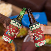 Poland Christmas 4 in 1 Can Cooler Tumbler Polish Pierogi Mascot Nativity Scene - Wonder Print Shop