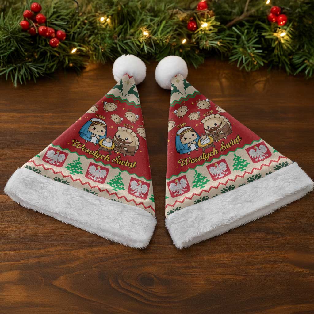 Poland Christmas Santa Hat Polish Pierogi Mascot Nativity Scene - Wonder Print Shop