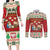 Poland Christmas Couples Matching Long Sleeve Bodycon Dress and Long Sleeve Button Shirt Polish Pierogi Mascot Nativity Scene - Wonder Print Shop