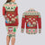 Poland Christmas Couples Matching Long Sleeve Bodycon Dress and Long Sleeve Button Shirt Polish Pierogi Mascot Nativity Scene - Wonder Print Shop