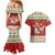 Poland Christmas Couples Matching Mermaid Dress and Hawaiian Shirt Polish Pierogi Mascot Nativity Scene - Wonder Print Shop