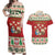 Poland Christmas Couples Matching Off Shoulder Maxi Dress and Hawaiian Shirt Polish Pierogi Mascot Nativity Scene - Wonder Print Shop