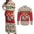 Poland Christmas Couples Matching Off Shoulder Maxi Dress and Long Sleeve Button Shirt Polish Pierogi Mascot Nativity Scene - Wonder Print Shop
