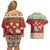 Poland Christmas Couples Matching Off Shoulder Short Dress and Hawaiian Shirt Polish Pierogi Mascot Nativity Scene - Wonder Print Shop