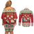 Poland Christmas Couples Matching Off Shoulder Short Dress and Long Sleeve Button Shirt Polish Pierogi Mascot Nativity Scene - Wonder Print Shop