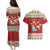 Poland Christmas Couples Matching Puletasi and Hawaiian Shirt Polish Pierogi Mascot Nativity Scene - Wonder Print Shop