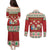 Poland Christmas Couples Matching Puletasi and Long Sleeve Button Shirt Polish Pierogi Mascot Nativity Scene - Wonder Print Shop
