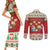 Poland Christmas Couples Matching Short Sleeve Bodycon Dress and Long Sleeve Button Shirt Polish Pierogi Mascot Nativity Scene - Wonder Print Shop