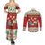 Poland Christmas Couples Matching Summer Maxi Dress and Long Sleeve Button Shirt Polish Pierogi Mascot Nativity Scene - Wonder Print Shop