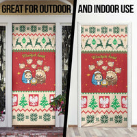 Poland Christmas Door Cover Polish Pierogi Mascot Nativity Scene - Wonder Print Shop