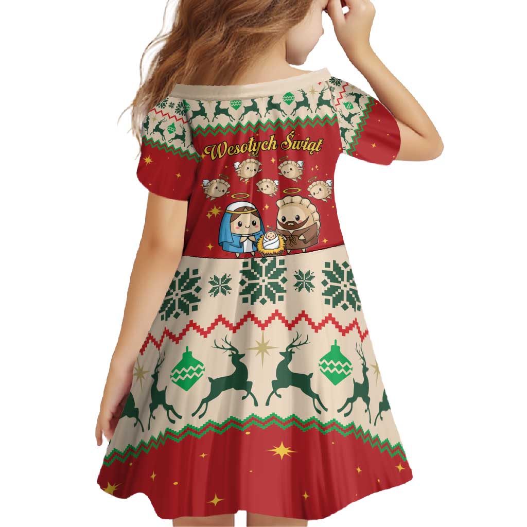 Poland Christmas Family Matching Tank Maxi Dress and Hawaiian Shirt Polish Pierogi Mascot Nativity Scene - Wonder Print Shop