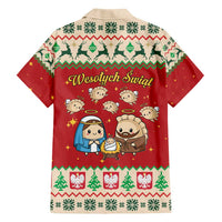 Poland Christmas Family Matching Tank Maxi Dress and Hawaiian Shirt Polish Pierogi Mascot Nativity Scene - Wonder Print Shop