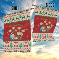 Poland Christmas Garden Flag Polish Pierogi Mascot Nativity Scene - Wonder Print Shop