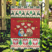Poland Christmas Garden Flag Polish Pierogi Mascot Nativity Scene - Wonder Print Shop