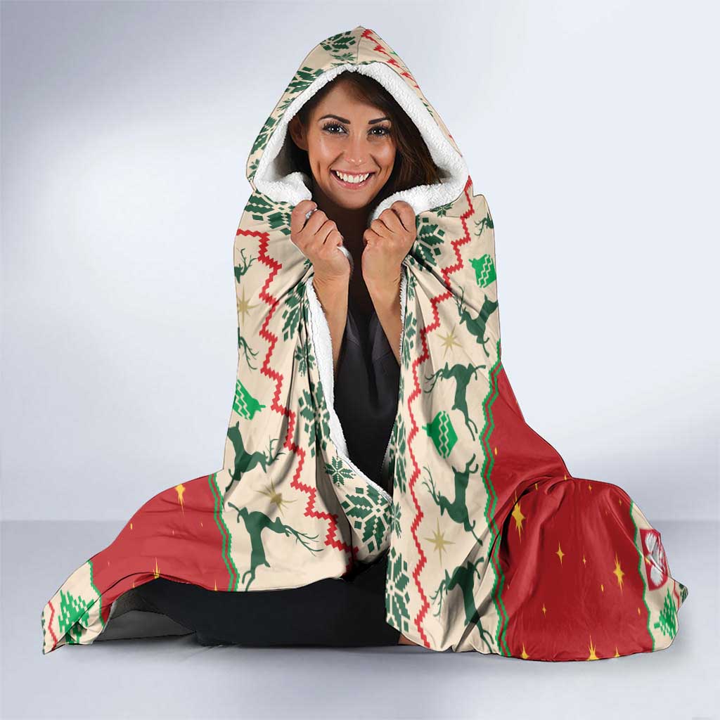 Poland Christmas Hooded Blanket Polish Pierogi Mascot Nativity Scene - Wonder Print Shop
