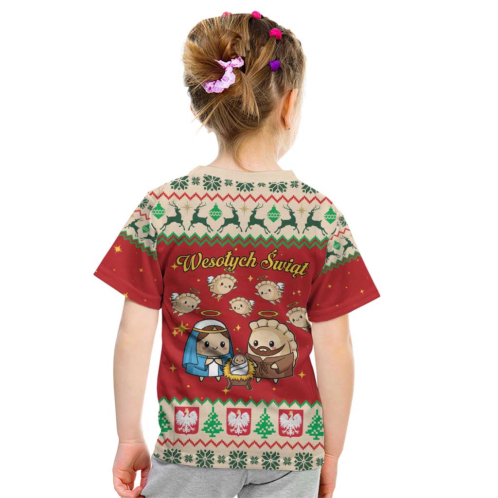 Poland Christmas Kid T Shirt Polish Pierogi Mascot Nativity Scene - Wonder Print Shop
