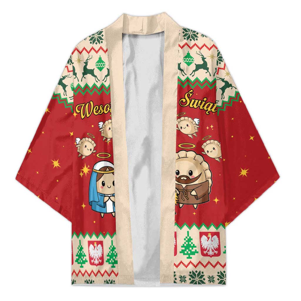 Poland Christmas Kimono Polish Pierogi Mascot Nativity Scene - Wonder Print Shop