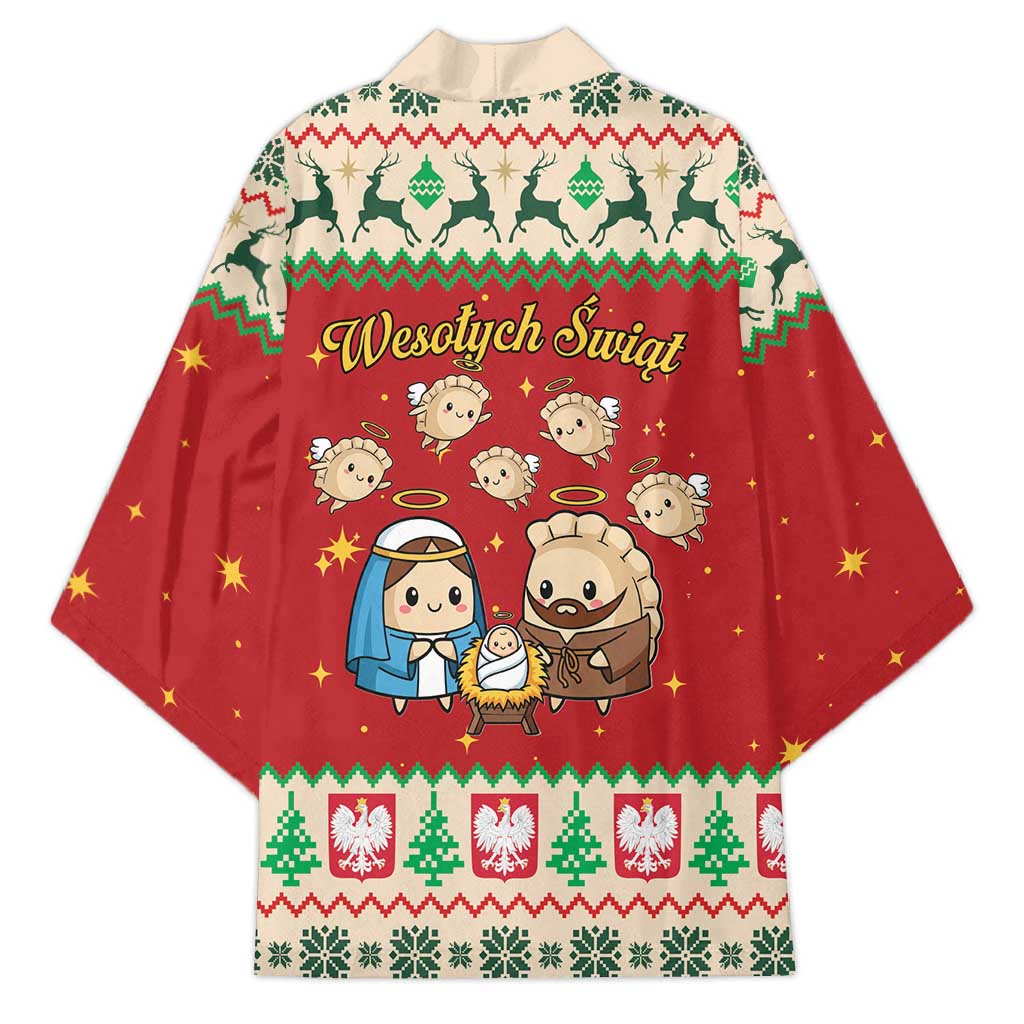 Poland Christmas Kimono Polish Pierogi Mascot Nativity Scene - Wonder Print Shop