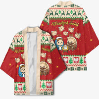 Poland Christmas Kimono Polish Pierogi Mascot Nativity Scene - Wonder Print Shop