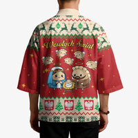 Poland Christmas Kimono Polish Pierogi Mascot Nativity Scene - Wonder Print Shop