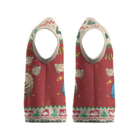 Poland Christmas Knitted V-Neck Vest Polish Pierogi Mascot Nativity Scene - Wonder Print Shop