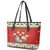 Poland Christmas Leather Tote Bag Polish Pierogi Mascot Nativity Scene - Wonder Print Shop