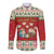 Poland Christmas Long Sleeve Button Shirt Polish Pierogi Mascot Nativity Scene - Wonder Print Shop