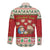 Poland Christmas Long Sleeve Button Shirt Polish Pierogi Mascot Nativity Scene - Wonder Print Shop