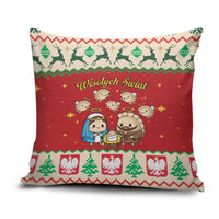 Poland Christmas Pillow Cover Polish Pierogi Mascot Nativity Scene - Wonder Print Shop