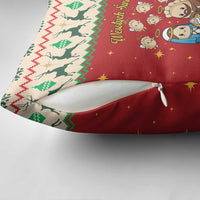 Poland Christmas Pillow Cover Polish Pierogi Mascot Nativity Scene - Wonder Print Shop