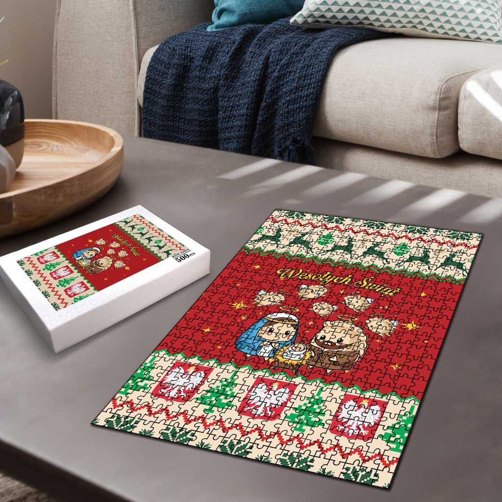 Poland Christmas Puzzle Polish Pierogi Mascot Nativity Scene - Wonder Print Shop