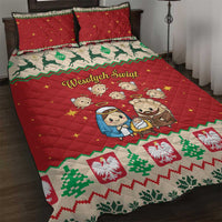 Poland Christmas Quilt Bed Set Polish Pierogi Mascot Nativity Scene - Wonder Print Shop