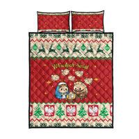 Poland Christmas Quilt Bed Set Polish Pierogi Mascot Nativity Scene - Wonder Print Shop