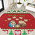 Poland Christmas Round Carpet Polish Pierogi Mascot Nativity Scene - Wonder Print Shop