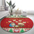 Poland Christmas Round Carpet Polish Pierogi Mascot Nativity Scene - Wonder Print Shop