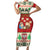 Poland Christmas Short Sleeve Bodycon Dress Polish Pierogi Mascot Nativity Scene - Wonder Print Shop