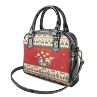 Poland Christmas Shoulder Handbag Polish Pierogi Mascot Nativity Scene - Wonder Print Shop